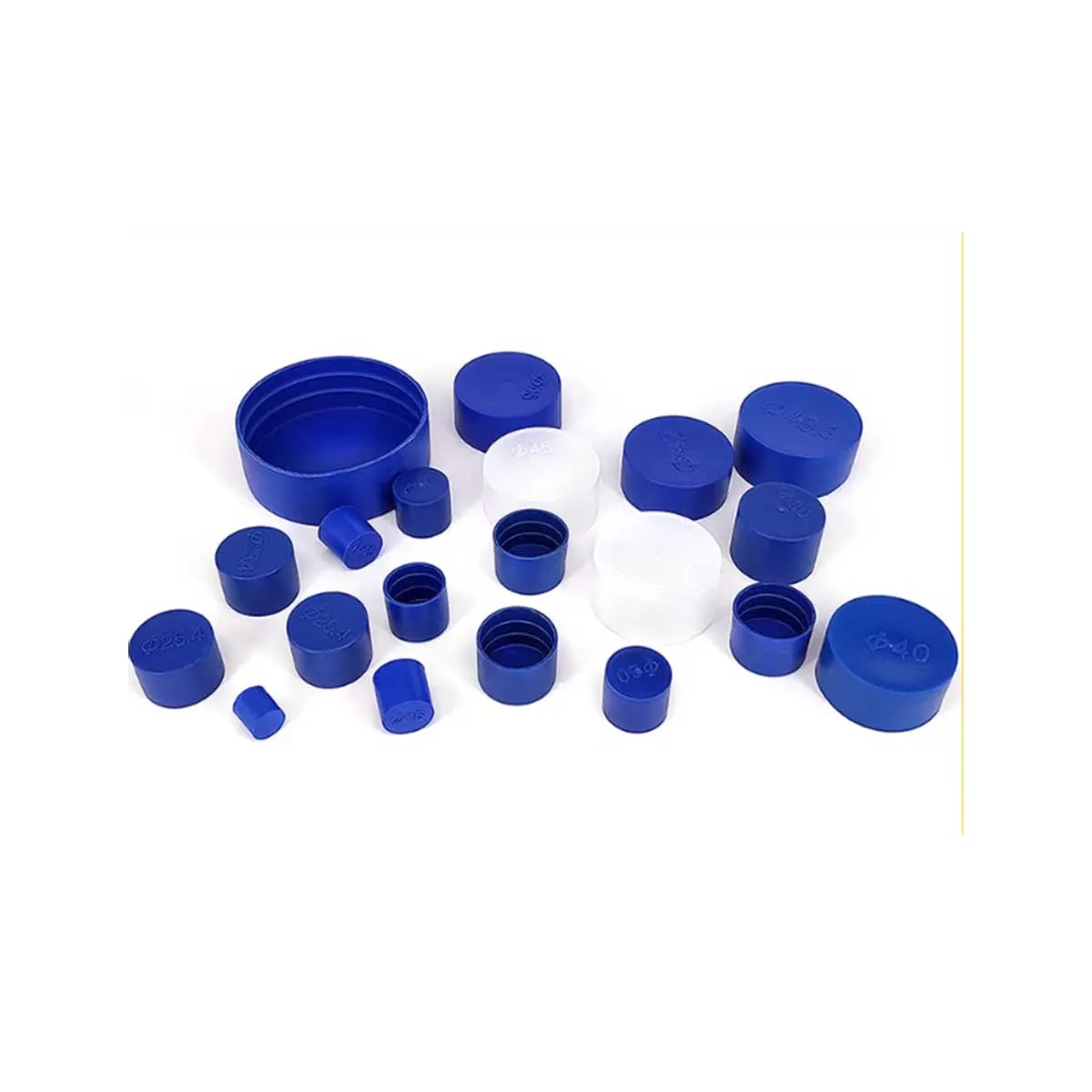 Blue Pe Plastic Dust Cover, End Protection Cap, Steel Pipe Cover, External Threaded Gear Sleeve