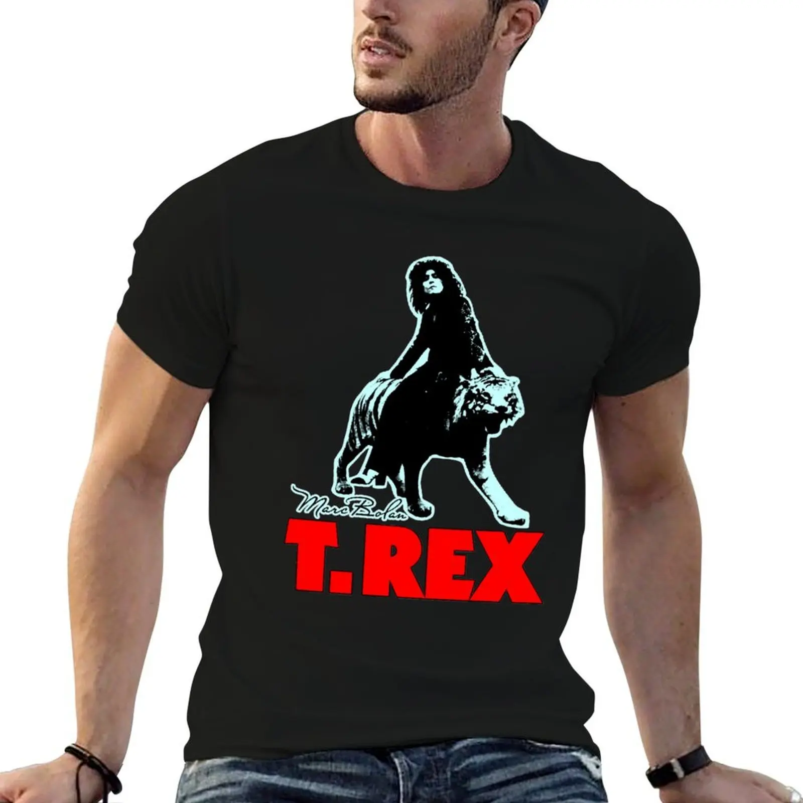 Great Model T Rex Band Premium T-Shirt Christmas Casual Short Sleeve Top