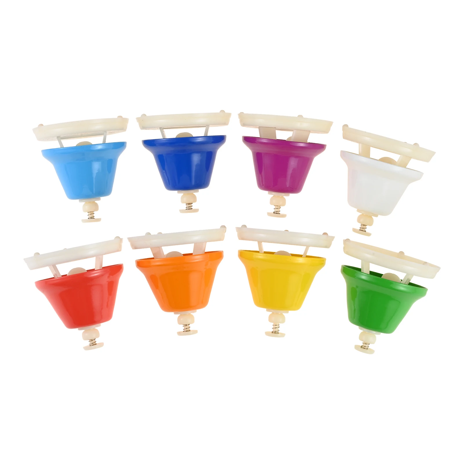 8 Notes Diatonic Metal Musical Bells Rainbow Desk Bells for Visual Development & Hearing Training