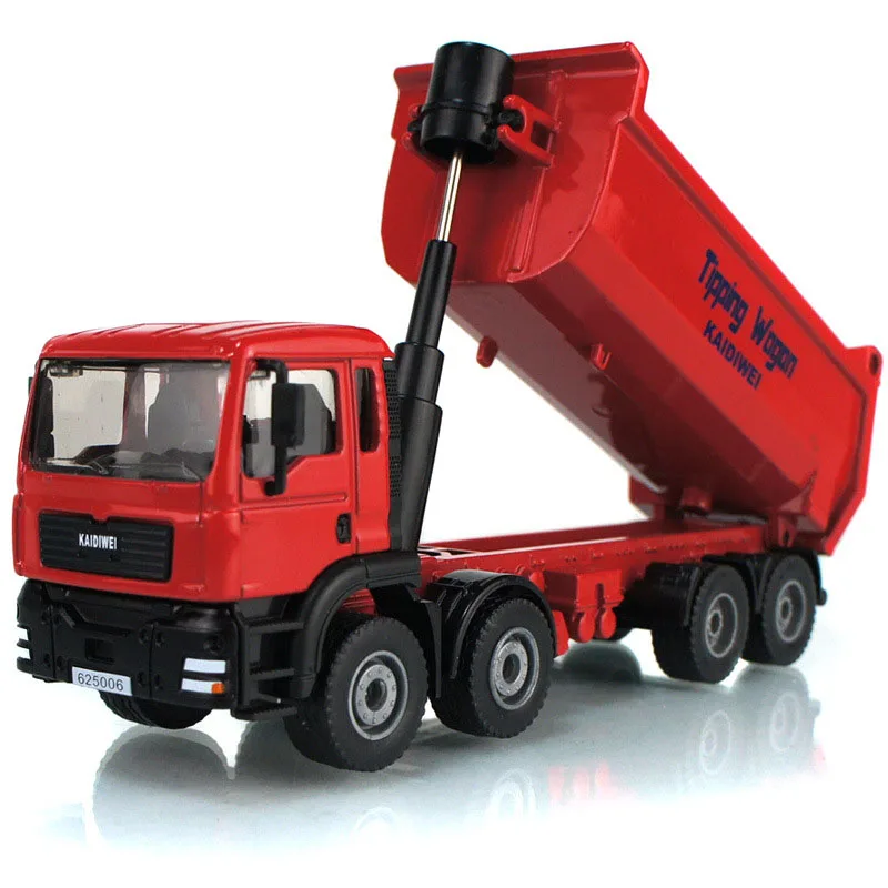 1:50 KDW Alloy Diecast Dump truck Dump truck engineering truck Model Toy Vehicle For Kids Toys Gift Decoration Collection