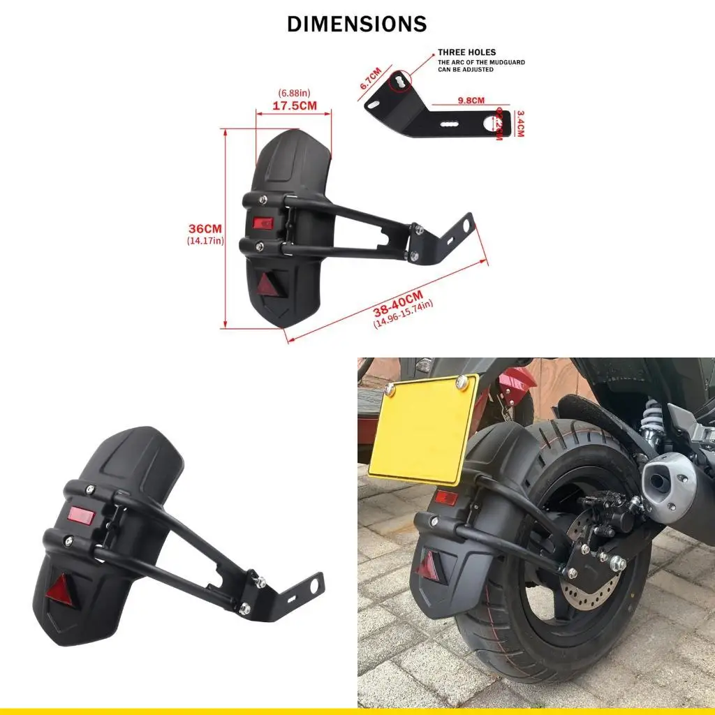 

SZCH Motorcycle Rear Mudguard Motorcycle Accessory Guard Motorcycle Modification Simple Installation Built for GSXR 600 750