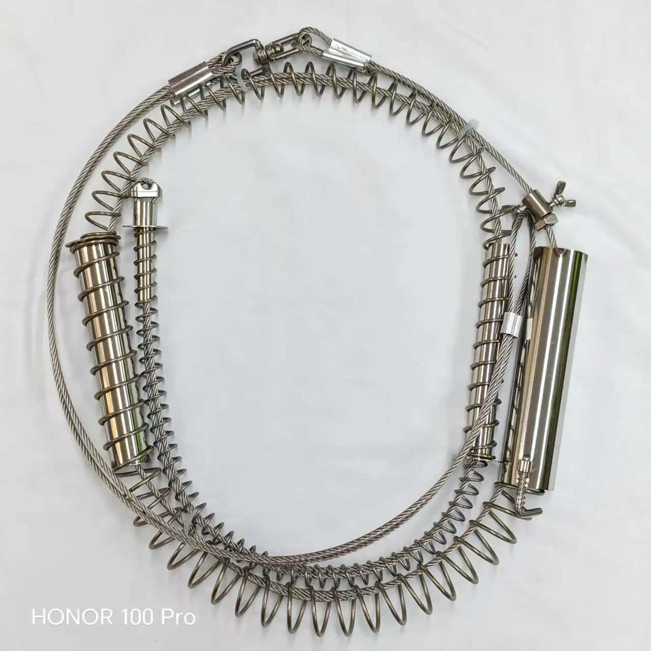 1PC Three Section Double Steel Wire Stronger Spring Replacement With Nuts Wire Rope For the Wild Boar Trap Fox Trap Rabbit Trap view 3