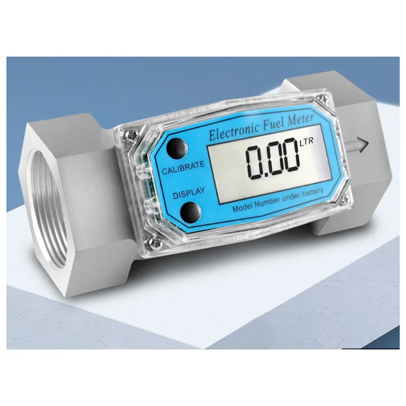 

AT43-Electronic Turbine Flow Meter Digital LCD Display High Precision Portable Industrial Flow Sensor