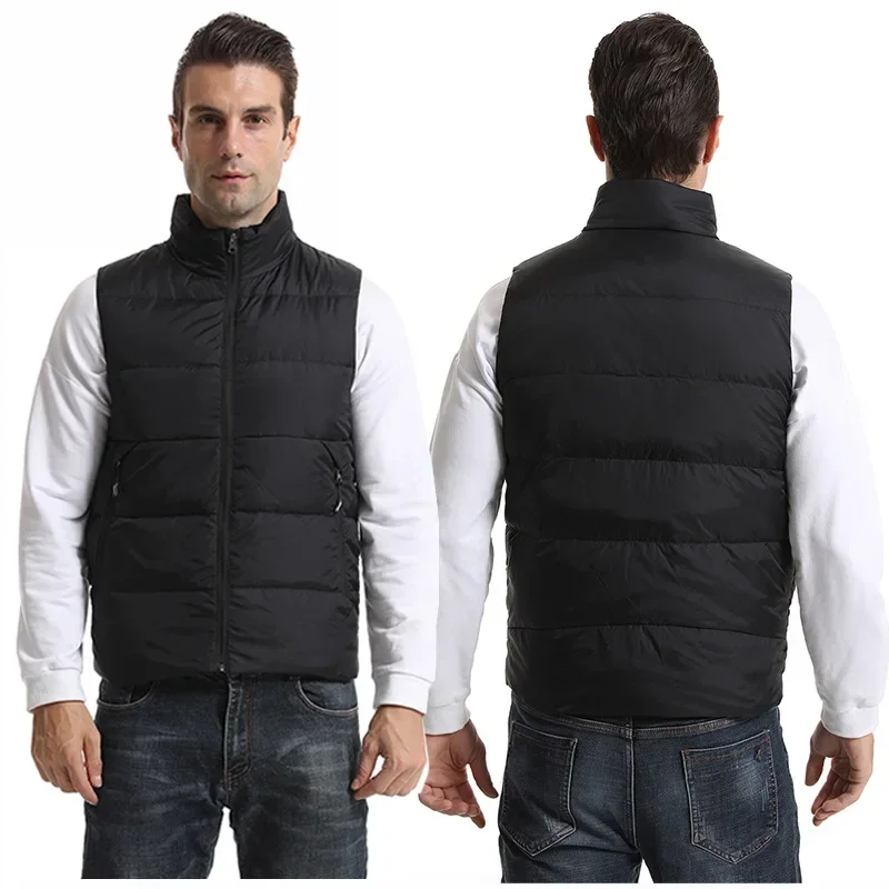 Jacket Fashion Men Women Coat Intelligent USB Electric Heating Thermal Warm Clothes Winter Heated Vest cycling