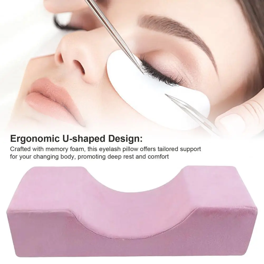 Eyelash Extention Neck Support Ergonomic U-shaped Eyelash Extension Pillow with Memory Cotton Fabric for Neck for Comfort