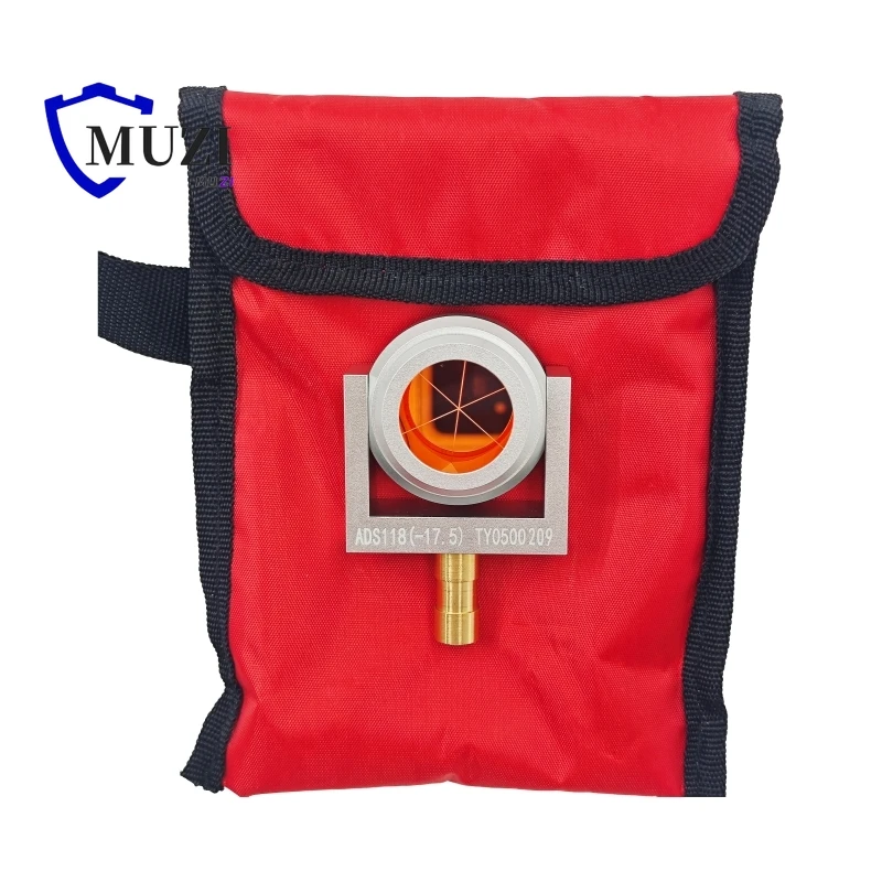 ADS118 Mini Prism for Leica for Trimble Total Station, Metal Monitoring Prism with Tilt & Swivel Prism Holder, Constant -17.5mm