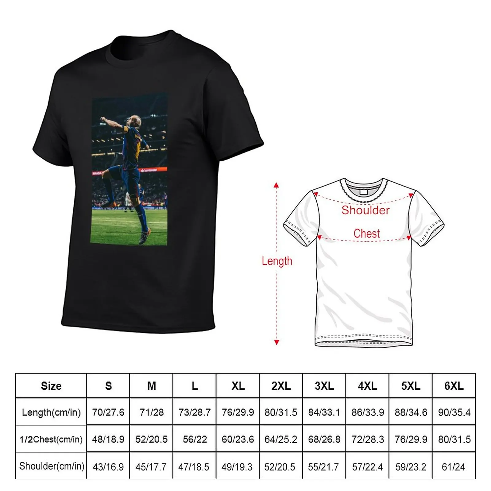 New Andres Iniesta T-Shirt custom t shirt quick drying shirt mens big and tall t shirts