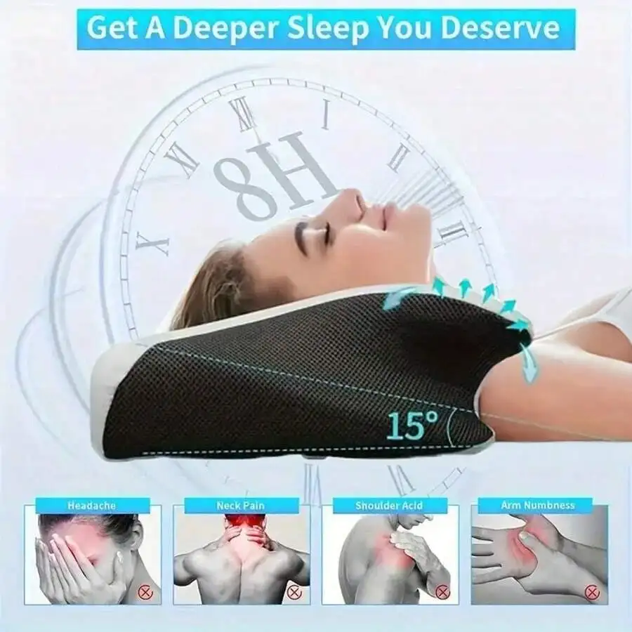 Memory Foam Neck Pillow, 1 Soft And Comfortable Neck Support Pillow, Ergonomically Designed For Side Sleepers, Back Sleepers, Ba