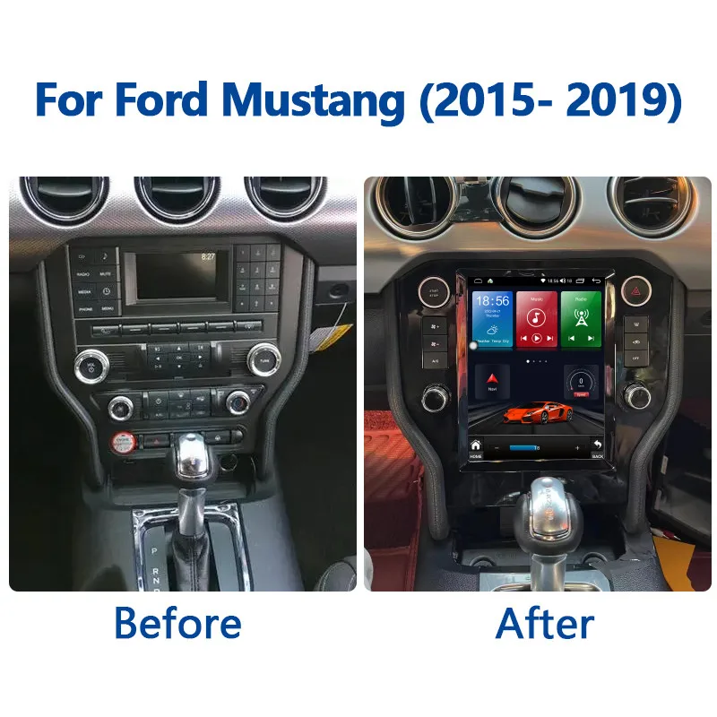 Для Ford Mustang 2015-2021 Android 13 8G256G мультимедийный DVD-плеер Carplay GPS-навигация с сенсорным экраном автомобильное радио