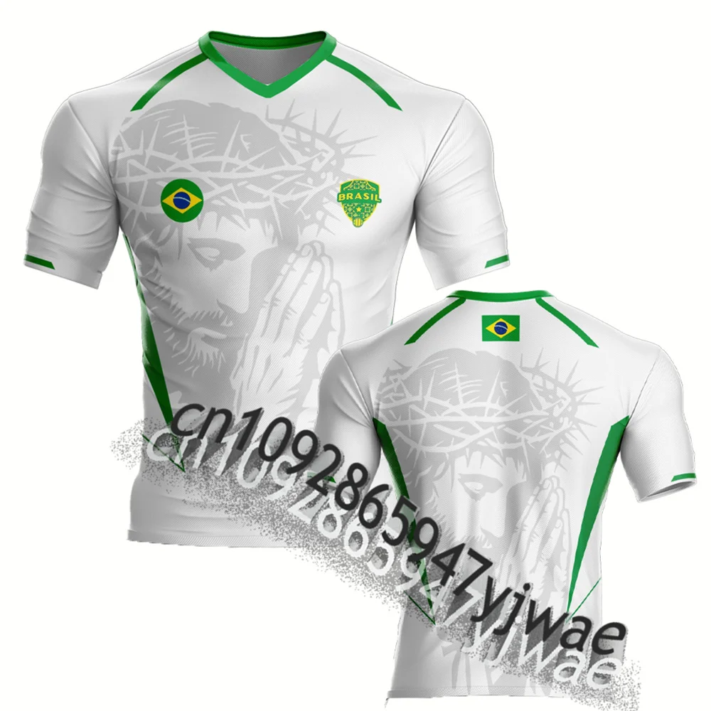 Brazil Special Edition Football Jersey Lightweight Breathable Speed Drying Sportswear Training Tee Summer Men Women T-Shirts