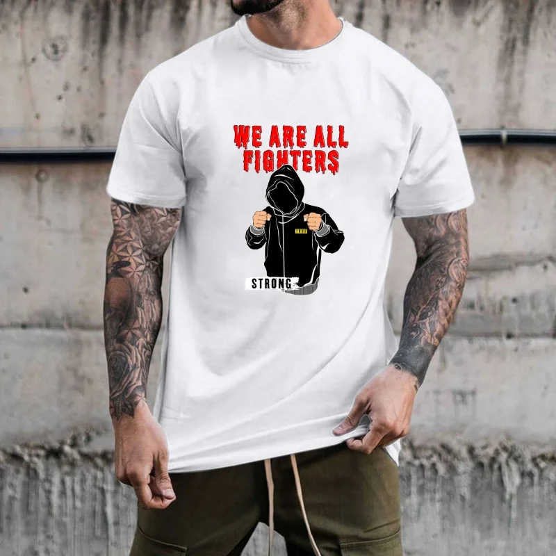 Trendy Boxing Hooded Figure Heat Transfer White Ink Iron - on Patch, Stylish Text Pattern, Suitable for T - shirts/Canvas Bags,