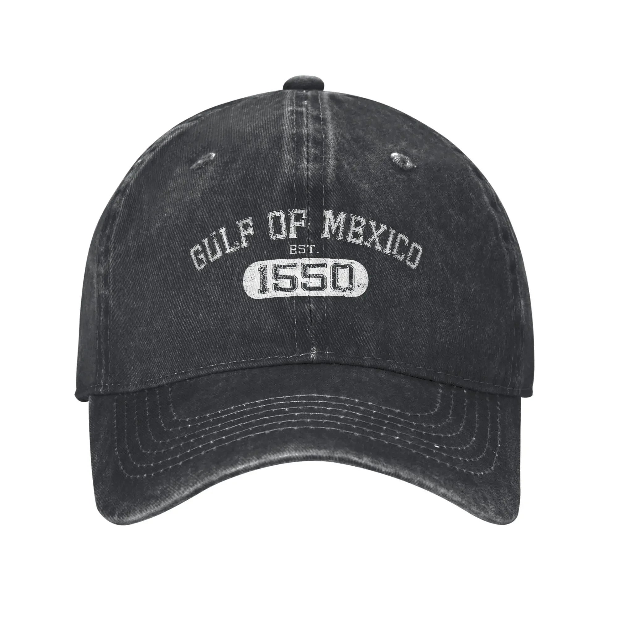 vintage-retro-golfo-do-mexico-est-1550-bandeira-mexicana-bones-de-beisebol-unisex-angustiado-denim-lavado-snapback-ao-ar-livre-chapeus-ajustaveis