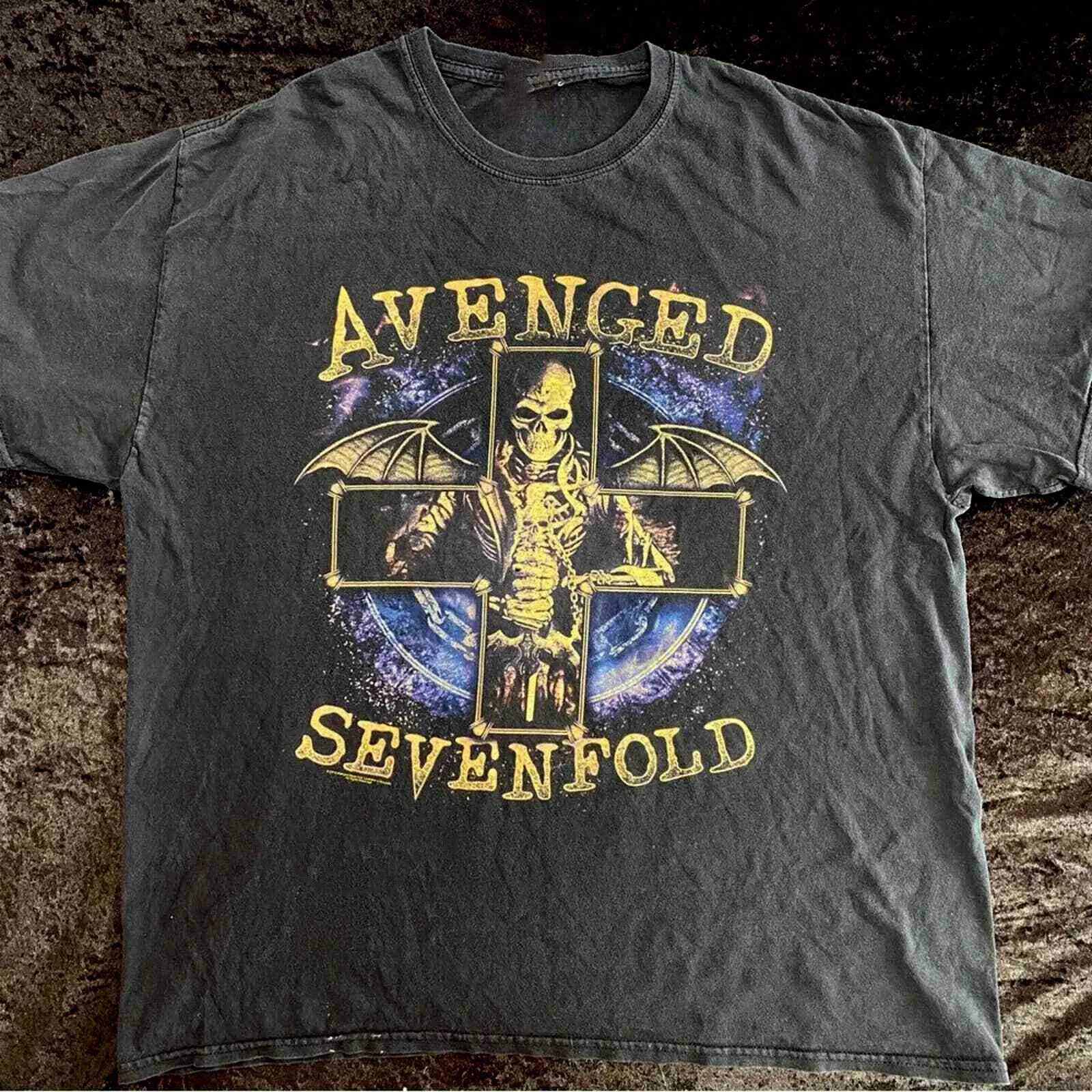 เสื้อเชิ้ตสีดำคลาสสิกใช้ได้ทั้งชายและหญิงมี2014 avenged สีดำใส่ได้ทั้ง S-5XL และ KE115