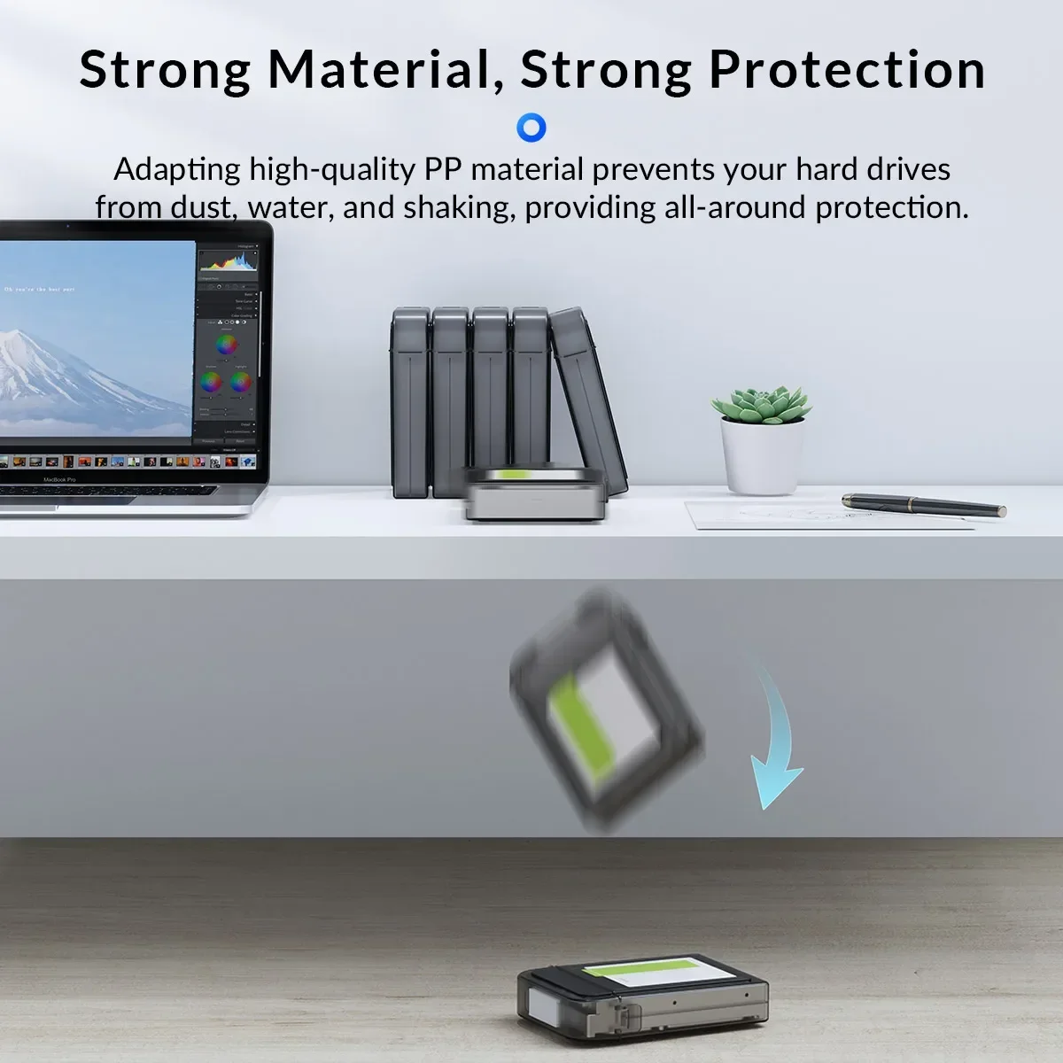 Orico 3.5/2.5 inch portable hard drive protection box desktop hard drive storage box 3.5 inch storage protection box with label