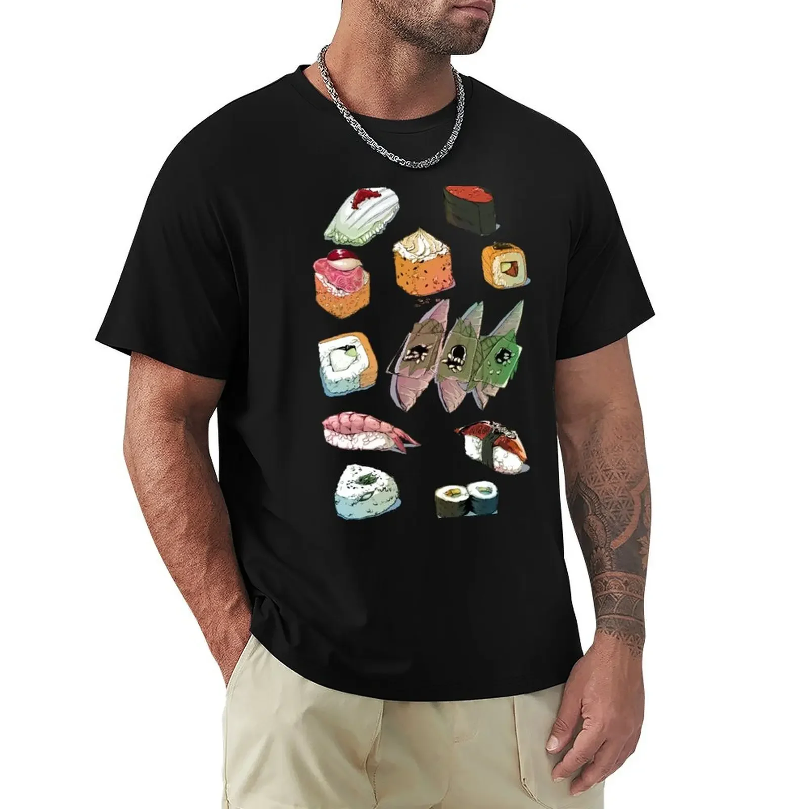 

Sushi set T-Shirt plus size clothes vintage t shirts mens designer t shirt