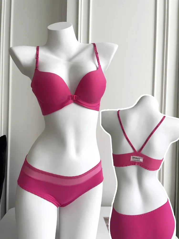 MOYISU Japanischer Dopamin-Knopf vorne, kleiner Brustlift, groß | Damen Anti-Sag Sommer Sexy Beauty BH Top Comfort Fit