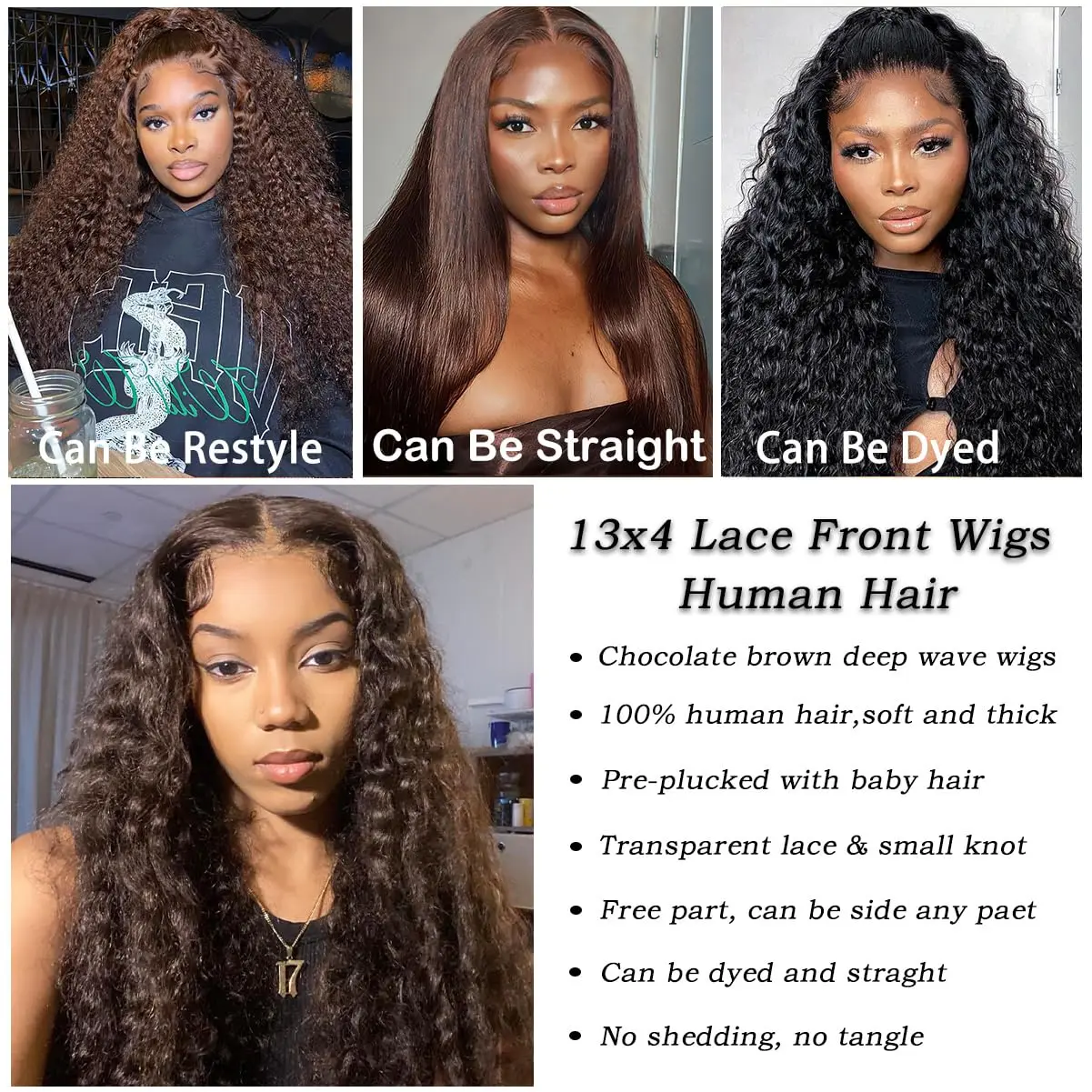 موجة عميقة شعر بشري مجعد شعر مستعار 30 40 بوصة الشوكولاته البني 13x4 Hd الدانتيل الباروكة الأمامية الملونة موجة المياه الدانتيل شعر مستعار أمامي للنساء