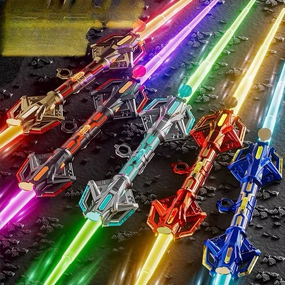 Internet Celebrity Double-headed Cool Laser Sword Gift Two-in-one Sword Toy Boy Luminous Double-bladed Sword