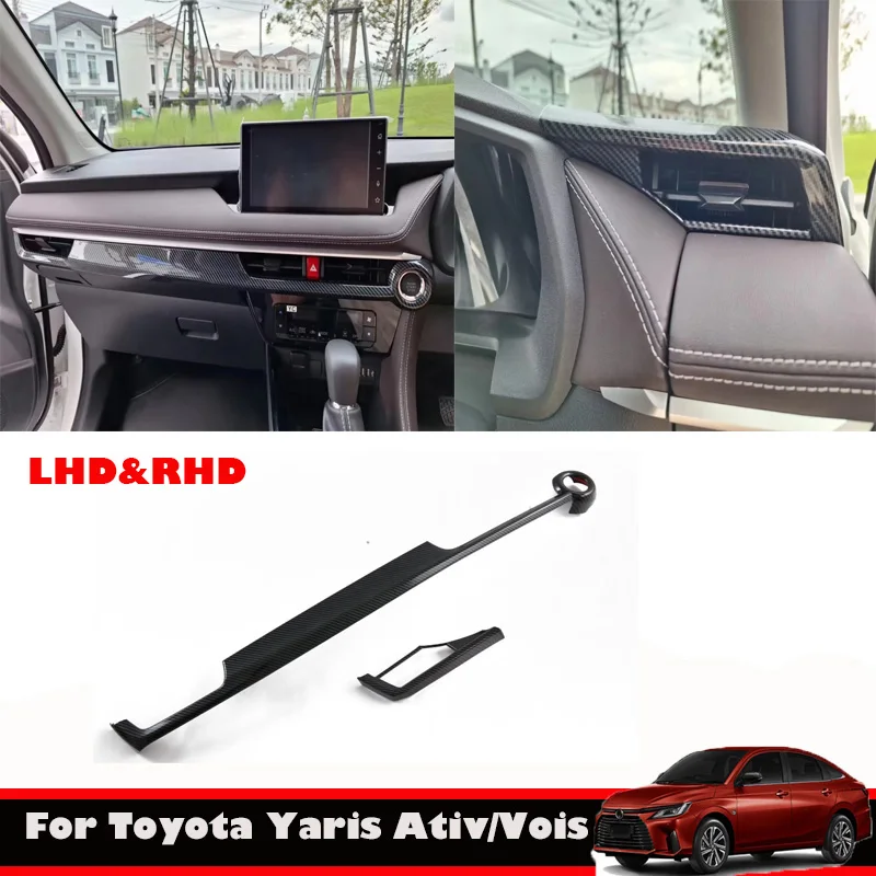 LHD RHD For Toyota Yaris Ativ/VIOS 2023 2024 Interior Accessories Front Air conditions Outlet Cover Center Control Panel Cover