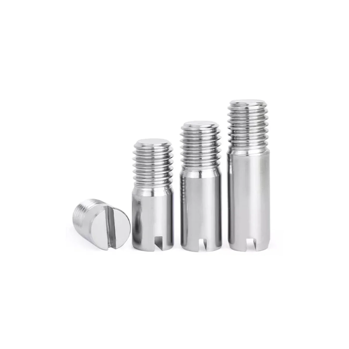 304 Stainless Steel Slotted External Thread Cylindrical Pin / Locating Pin Shaft M2.5M4M5M6M8M10