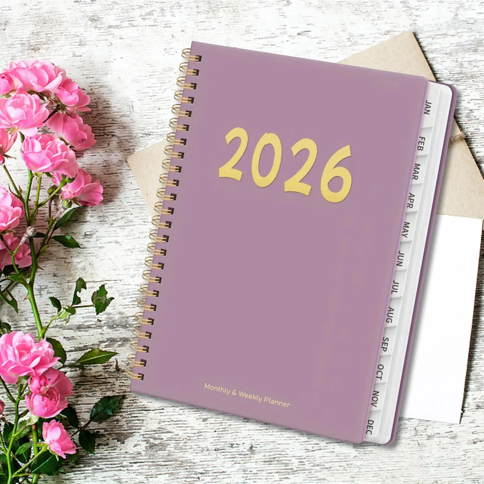 2026 pianificatori Programma rilegato a spirale da 12 mesi 2026 Agenda mensile settimanale per la scuola Studente accademico Donne Insegnante Famiglia Casa