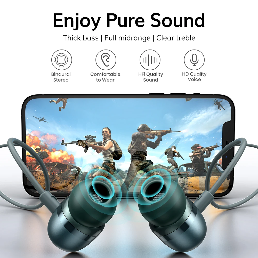 TOPK 3.5mm Wired Headphones In Ear Headset Wired Earphones with Microphone Bass Stereo Earbuds Sports In-line Control For Phones image 3