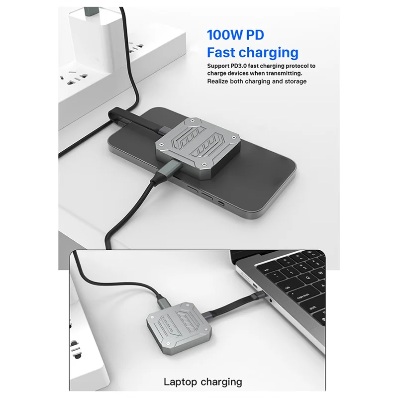 

DN-Magnetic Mini 2230 M.2 SSD Корпус Nvme Корпус 10 Гбит/с M.2 к USB Type C Внешний адаптер для Pcie SSD