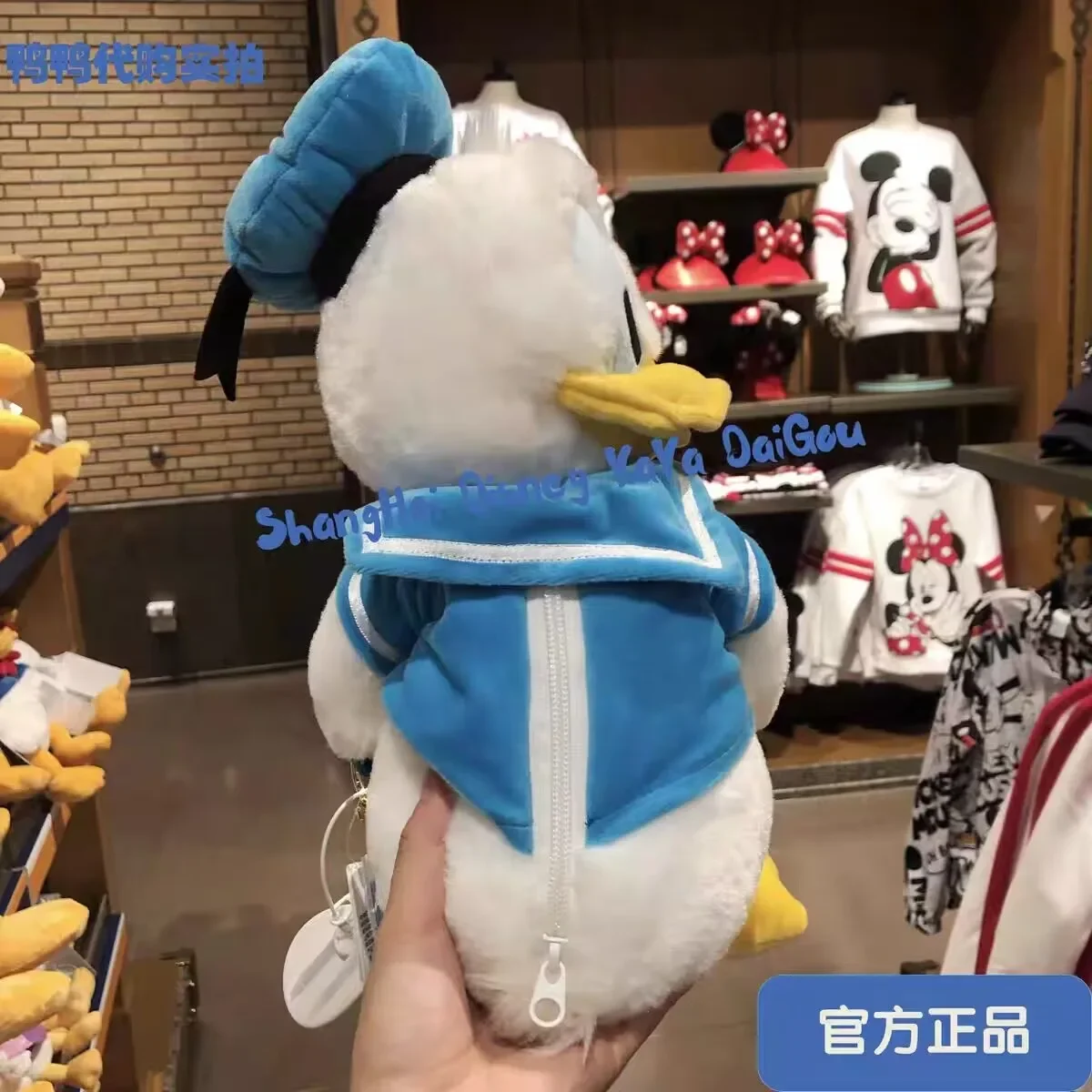 Bolso de hombro de peluche de pato Donald japonés de dibujos animados de Disney, muñecas de peluches suaves, mochila Kawaii para niños, bolso de mano para niñas