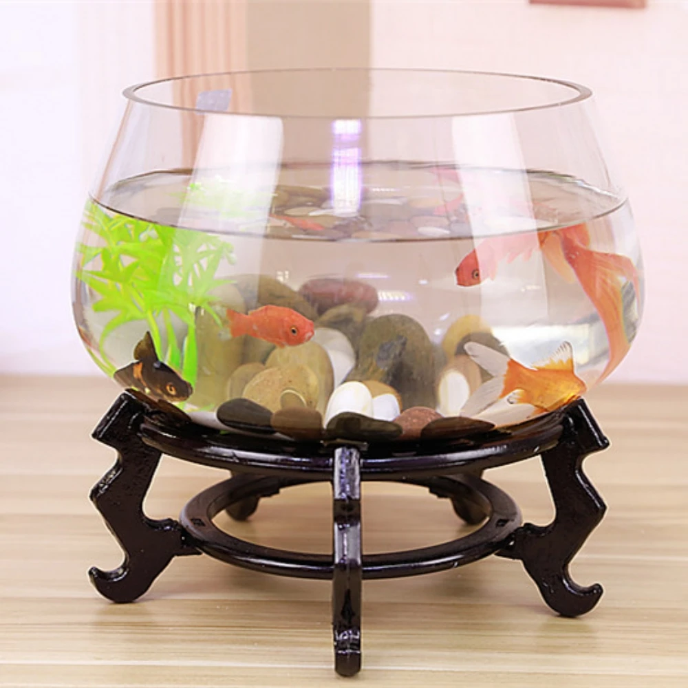 Fish Tank Glass Circular Desk Creative Small Fish For Household Use Transparent Small Desktop Turtle Tank Aquarium Tank