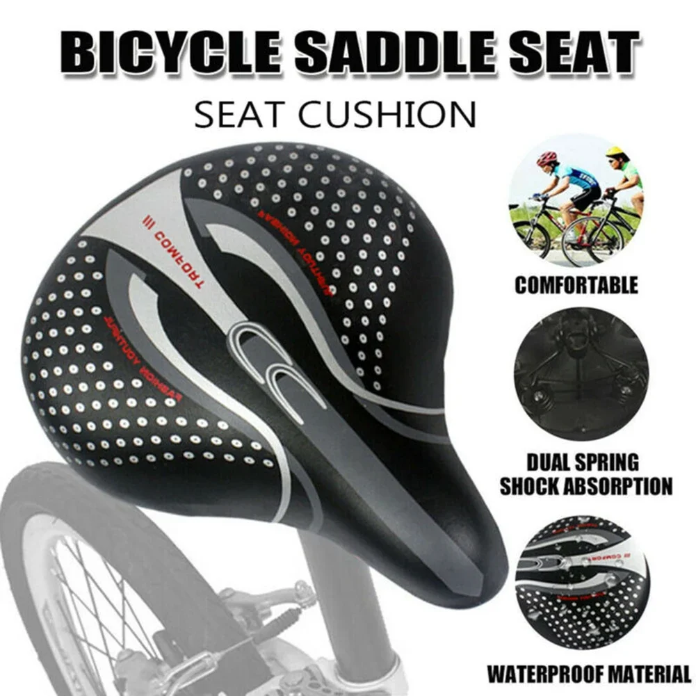 1pc Comfortable Extra Wide Big Bum Bike Bicycle Soft Pad Saddle Seat Cushion Sporty Seat Cushion Hot Sale For Electric Scooter