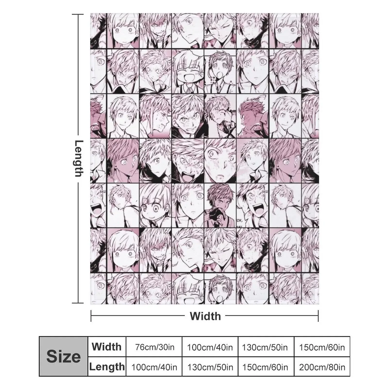 Atsushi BSD-versión de color de collage, manta para cama, cama de playa, mantas de lujo de moda