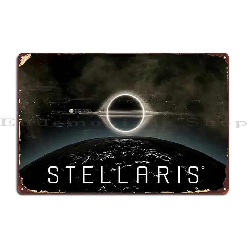 Stellaris фотографический принт металлическая табличка паб железная живопись Настенный декор гараж жестяная вывеска плакат