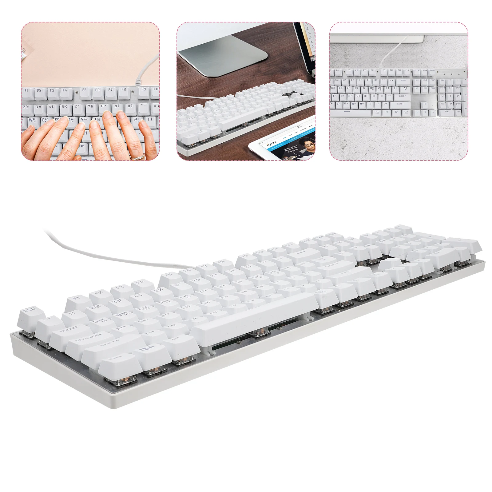 

Mechanical Keyboard Keycaps Transparent Accessory Durable ABS Material Frosted Process Height Replacement Keycap PC
