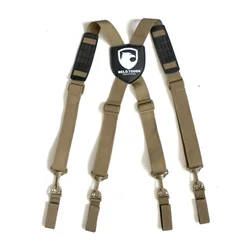 Police Suspender For Duty Belt Tactical Suspenders For Battle Belt Come With 4 Pcs Duty Belt Keeper Suspender For ManKhaki