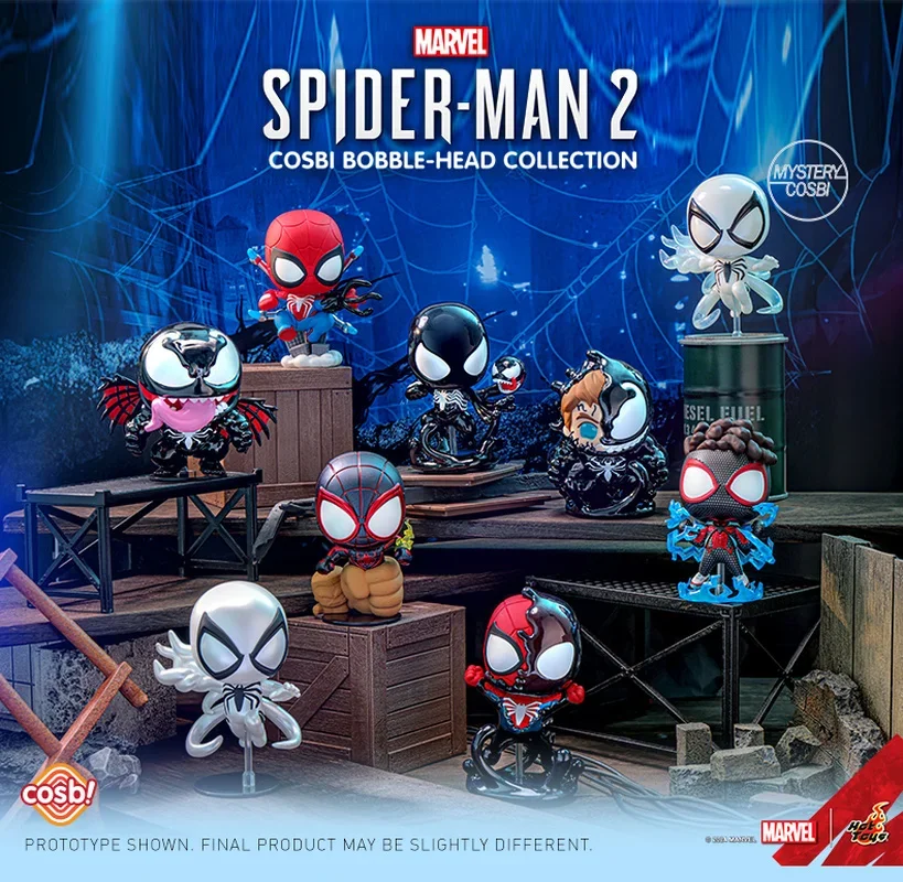 

Hot Toys Marvel Spider Man 2 Venom Cosbi Mini Dollcollectible Action Figures Pvc Model Gk Anime Peripheral Decoration Toy Gift