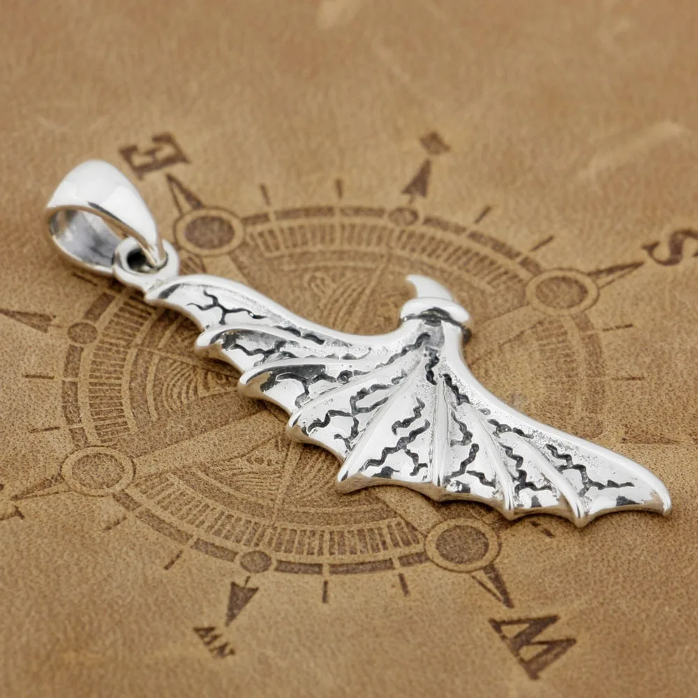 

Devil Wing Claw 925 Sterling Silver Biker Pendant Punk Jewelry 9J009