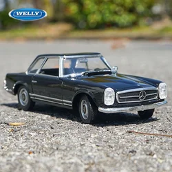 WELLY 1:24 1963 Mercedes-Benz 230SL Alloy Car Model Diecasts Metal Toy Sports Car Vehicles Model High Simulation Childrens Gifts