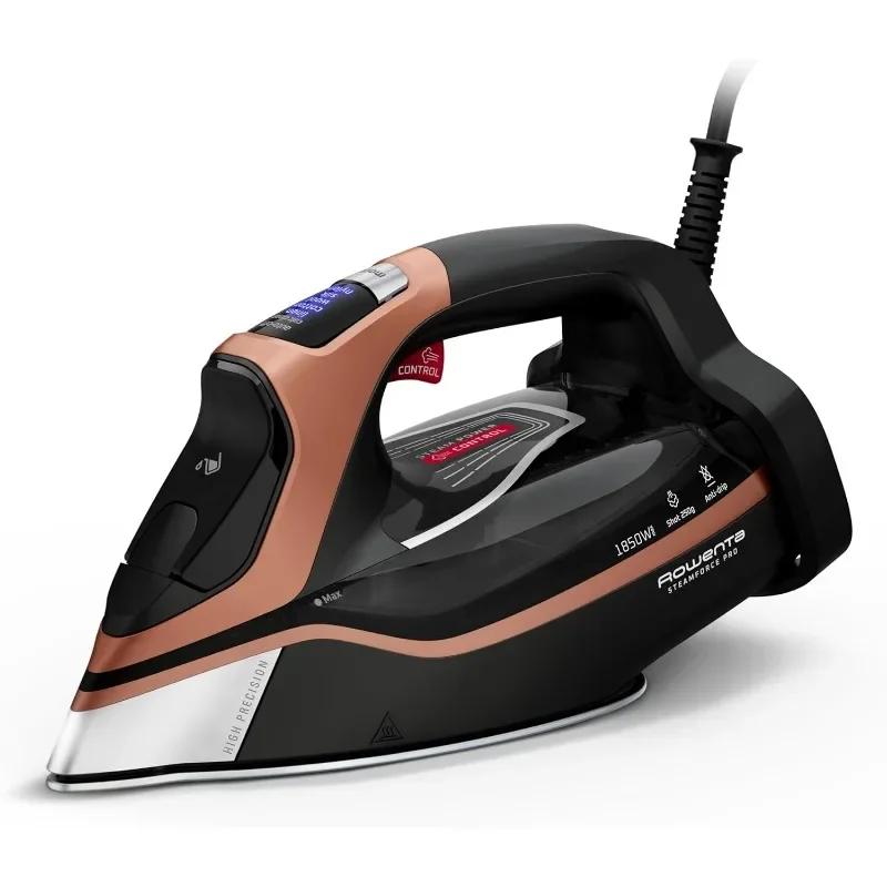 Steam Force Pro Stainless Steel Soleplate Steam Iron for Clothes, 400 Microsteam Holes, Professional Results, 1850 Watts