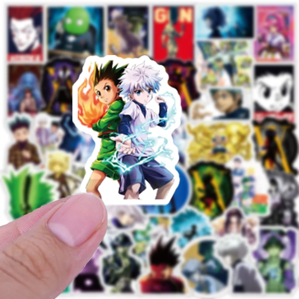 50pcs Hunter×Hunter Graffiti Sticker Luggage Notebook Water Bottle Cartoon Decorative Stickers