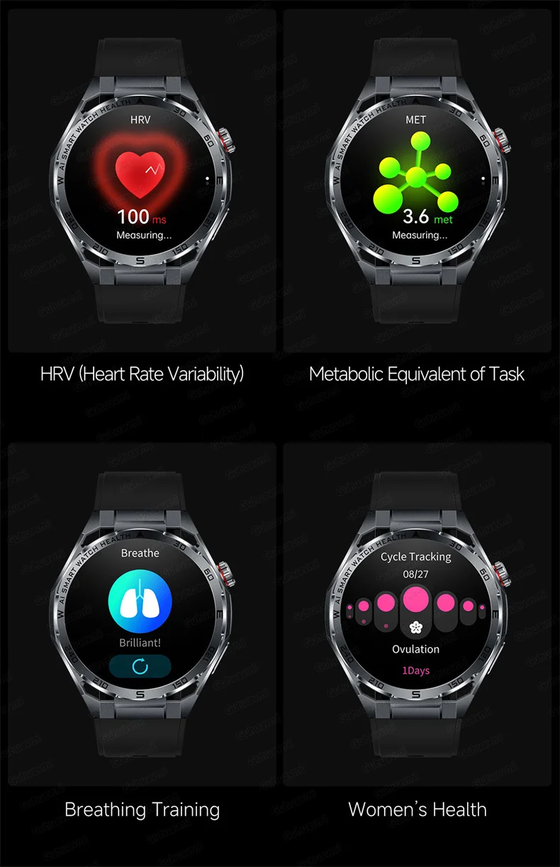 ECG Smartwatch für Herren, Bluetooth-Anruf, Fitness-Tracker, Blutdruckmessung, BO2, Schlafüberwachung, Gesundheits-Smartwatch, Sport, für Android und iOS – Detail 23