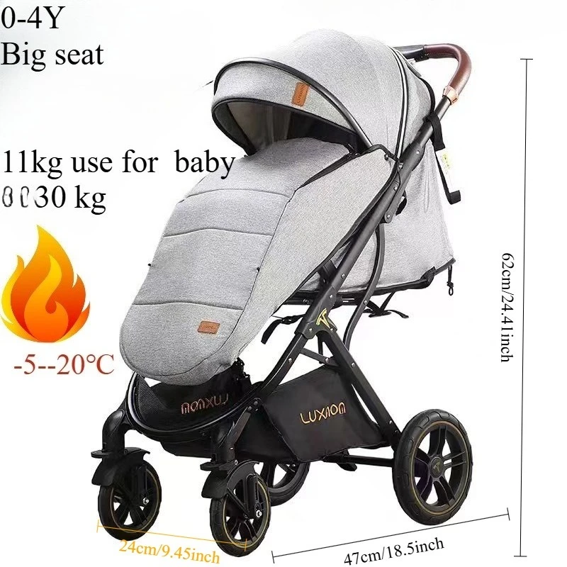

Baby Stroller Two-way Lightweight High Landscape One-click Folding Newborn Hand Pram