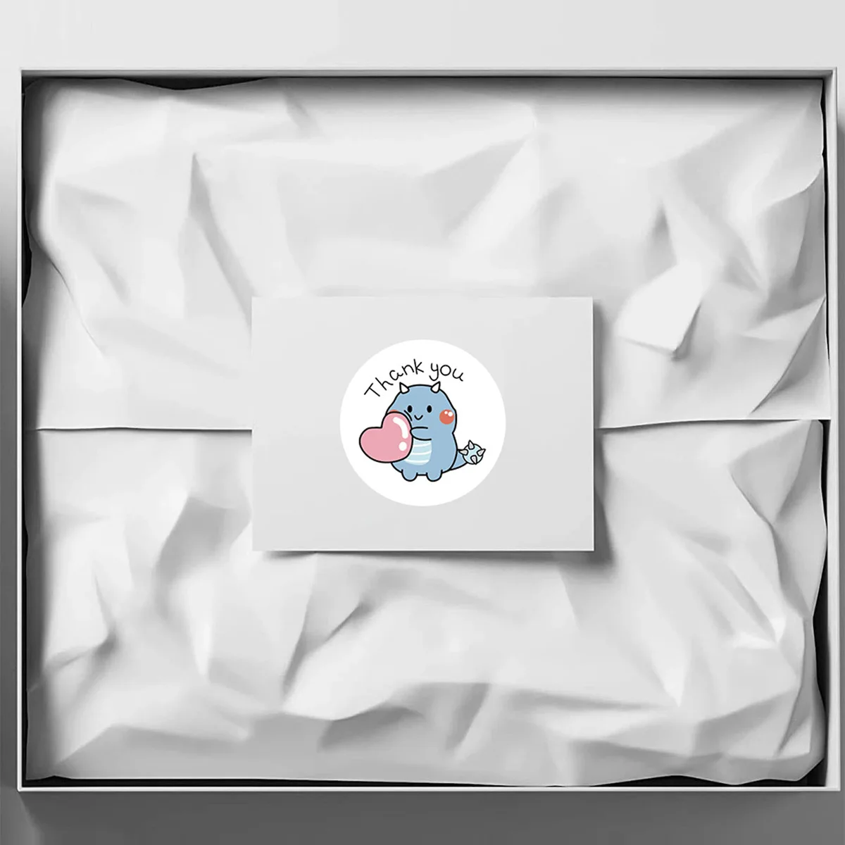 500 Round Cartoon Animal Thank You Stickers Cute Little Dinosaur Teacher Reward Handmade Sealing Stickers