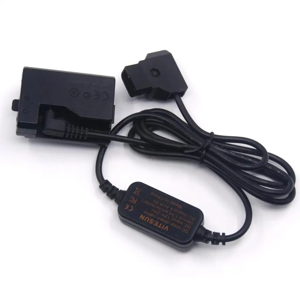 DR-E10 LP-E10 Dummy Battery+ACK-E10 12-24V Step-Down Cable To D-TAP Dtap For Canon 1100D 1200D 1300D 1500D X50 X70