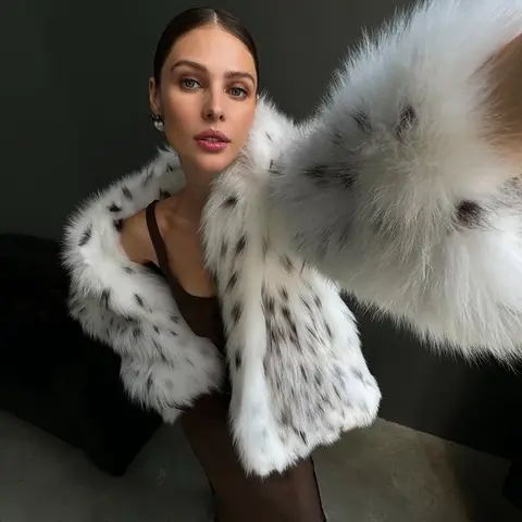 10 best sales महिलाओं के लिए सफेद फर कोट - №7