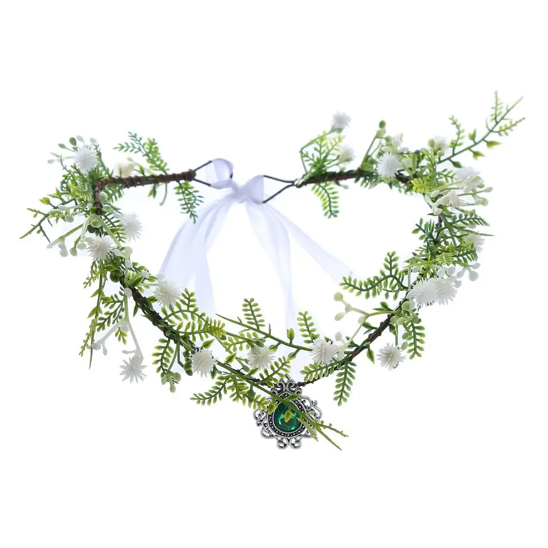 

Vintage Halloween Fairy Flower Leaf Crowns Wedding Photoshoot Elven Princess Tiara Cosplay Costume Elf Headpiece for Women Girls