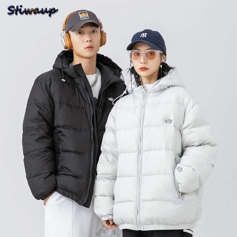 Men's Warm Winter Woman Down Jacket Solid Hooded Men Lightweight Padded Jackets Fashion Casual Couple's Puffer Jacket Women Coat