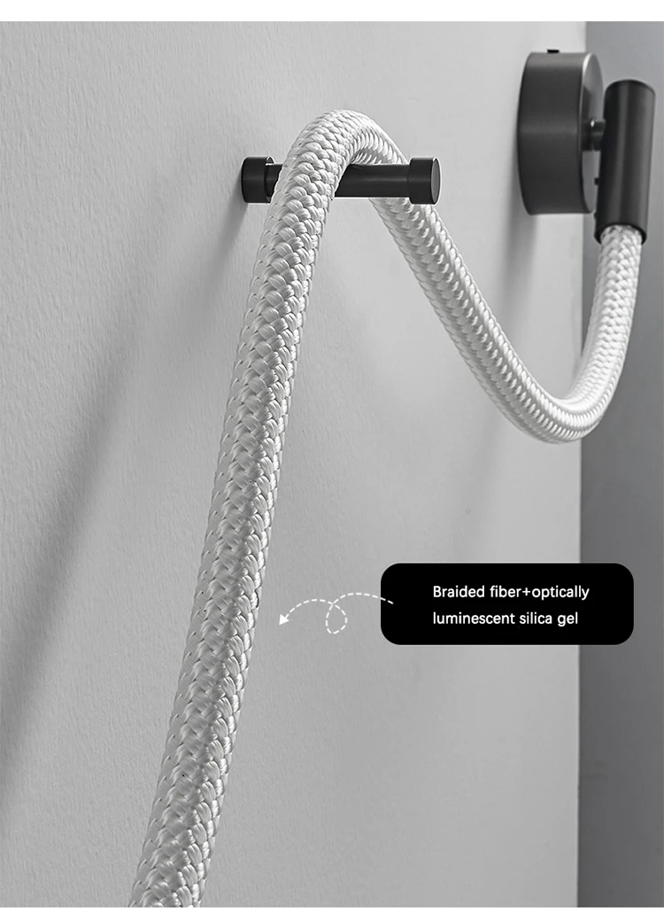 Luke Wand lampe einfache Atmosphäre Licht nordische Nachttisch lampe Wohnzimmer Faser gewebte Licht emittierende Röhre Lampe Bett Zimmer Nacht lampe – Detail 8