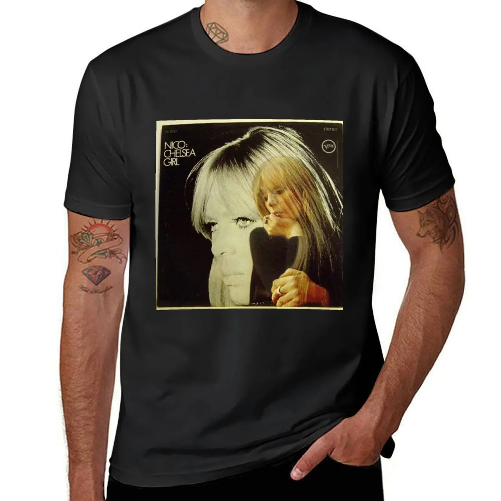 Nico- Chelsea Girl, Stereo lp Cover T-Shirt tops summer top t shirts men