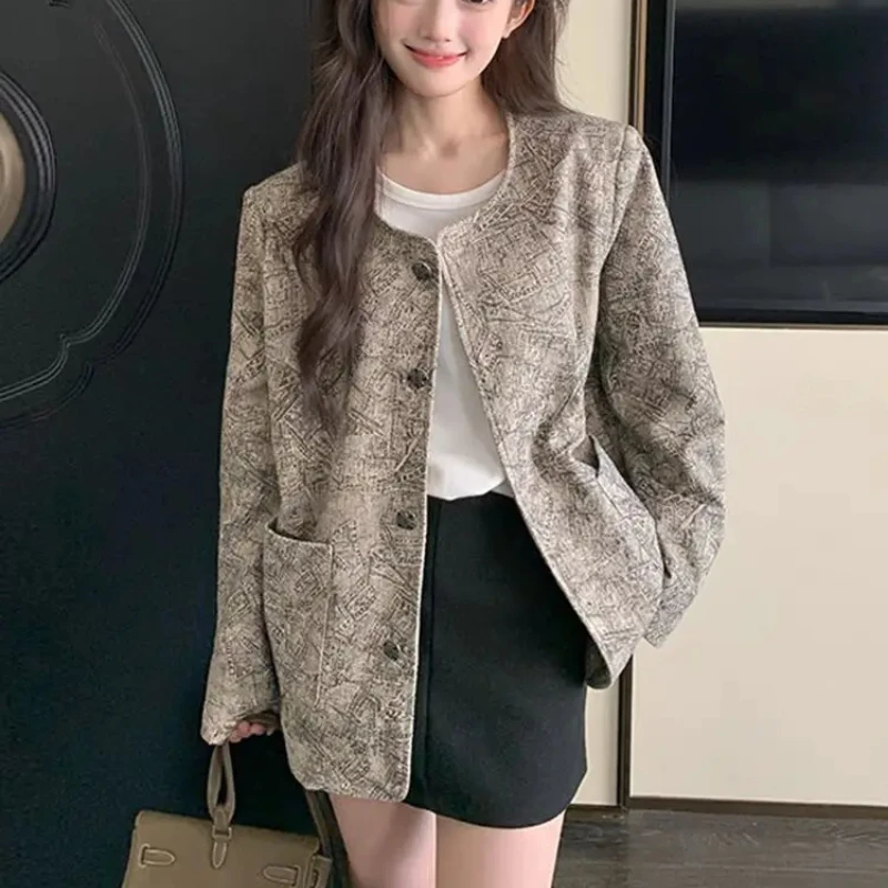 Spring Autumn Long Sleeve Jacket for Women High Quality Coats Woman Offer Pretty Vintage Sale 2025 Trend Deals Cheap Elegant