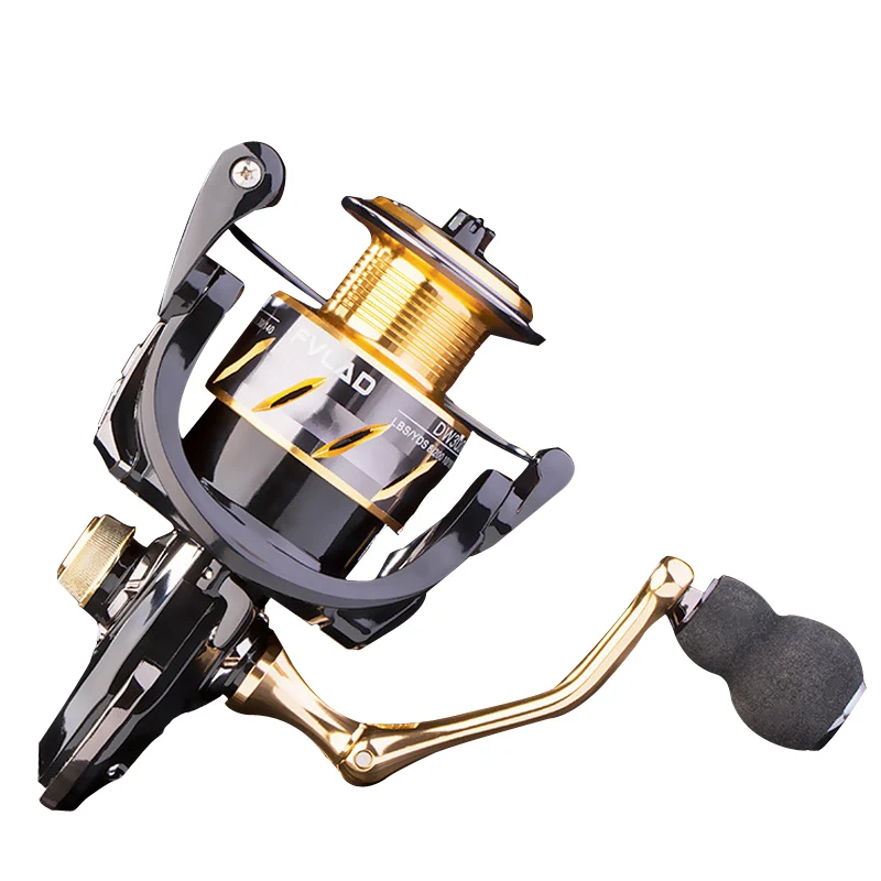 YUBOSHI 14+1BB Smooth Metal Spool Fishing Reel High Strength Gear Ratio 5.2:1 Saltwater Spining Fishing Wheel